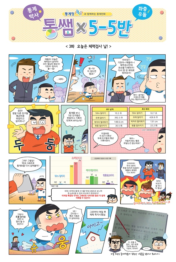 통계청 어린이만화 홍보웹툰.홍보만화2