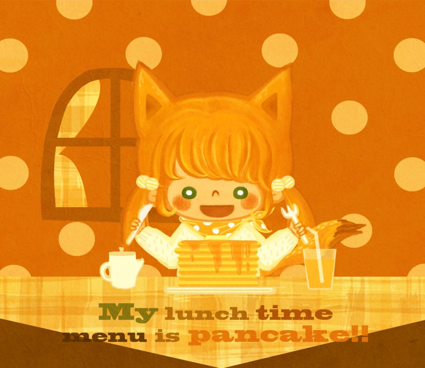 My lunch time : menu is pancake!! ▤